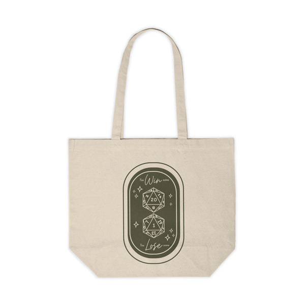 "Win/Lose" - Canvas Shopping Tote