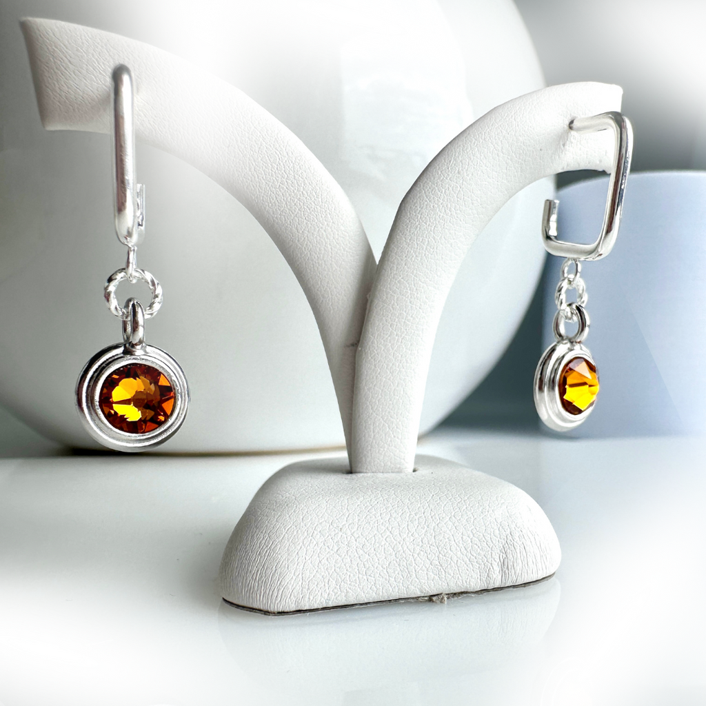 "Spring Sparkle" Earrings (amber)