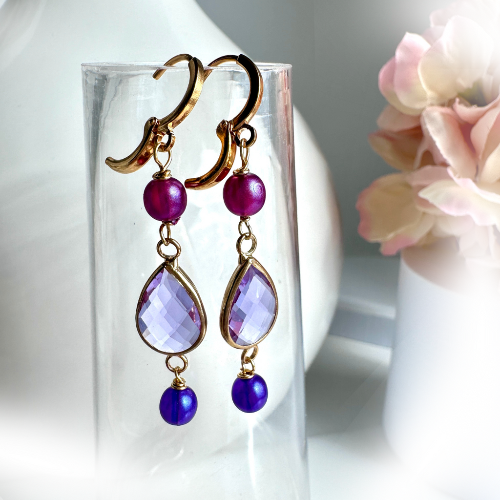 "Candy Drop" Earrings (purple)