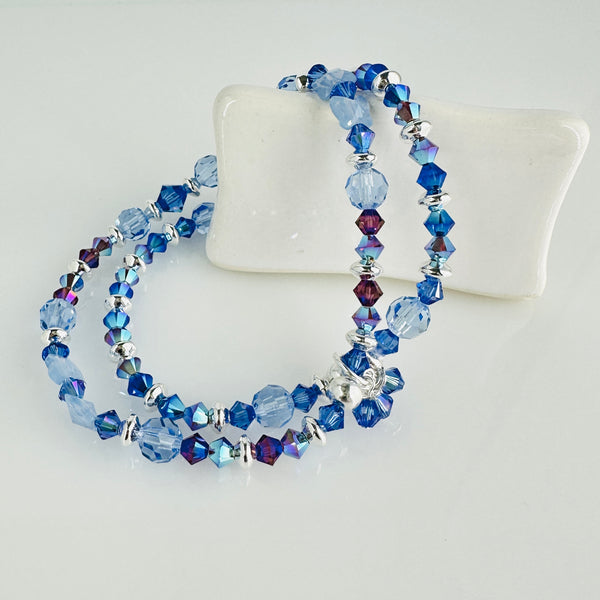 Blue Bird Heart Bracelet