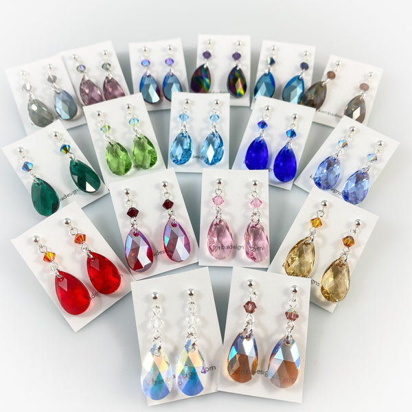 "Crystal Rain" (Ocean) Earrings