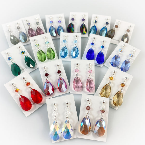 "Crystal Rain" (Cotton Candy) Earrings