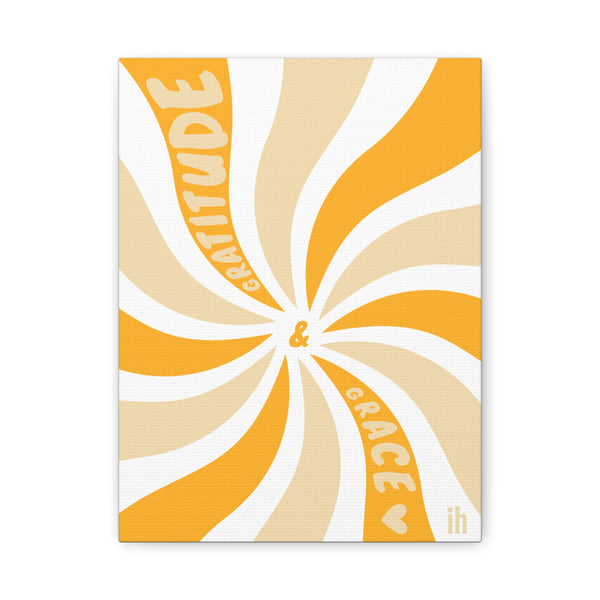 "Gratitude & Grace" Motivational Wall Art Canvas