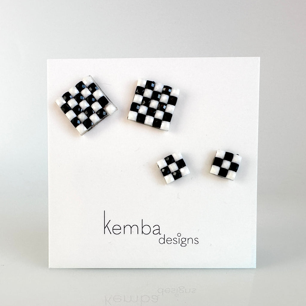 "Little Blessings" Earrings - Black/White