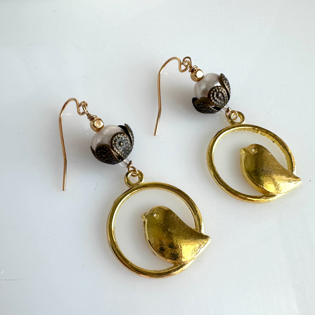 "Golden Bird" Earrings