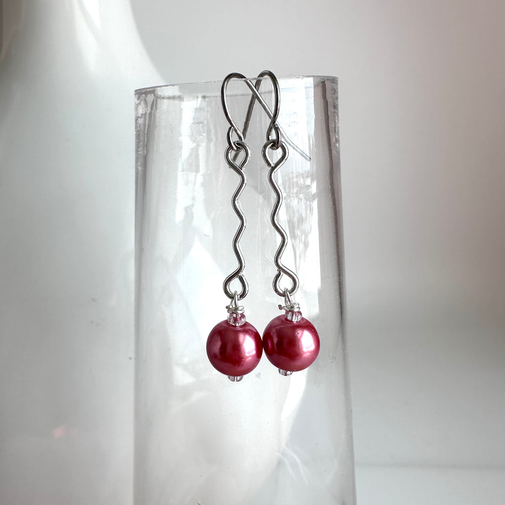 "Swivel Stick" Earrings - Rose
