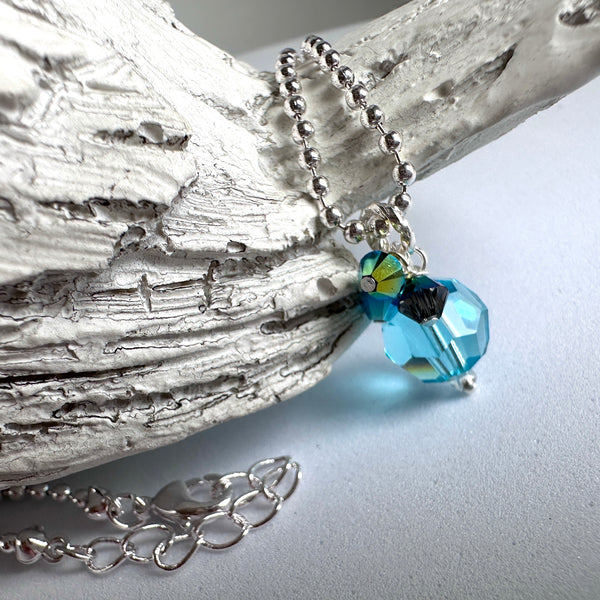 "Disco" Necklace - Aqua