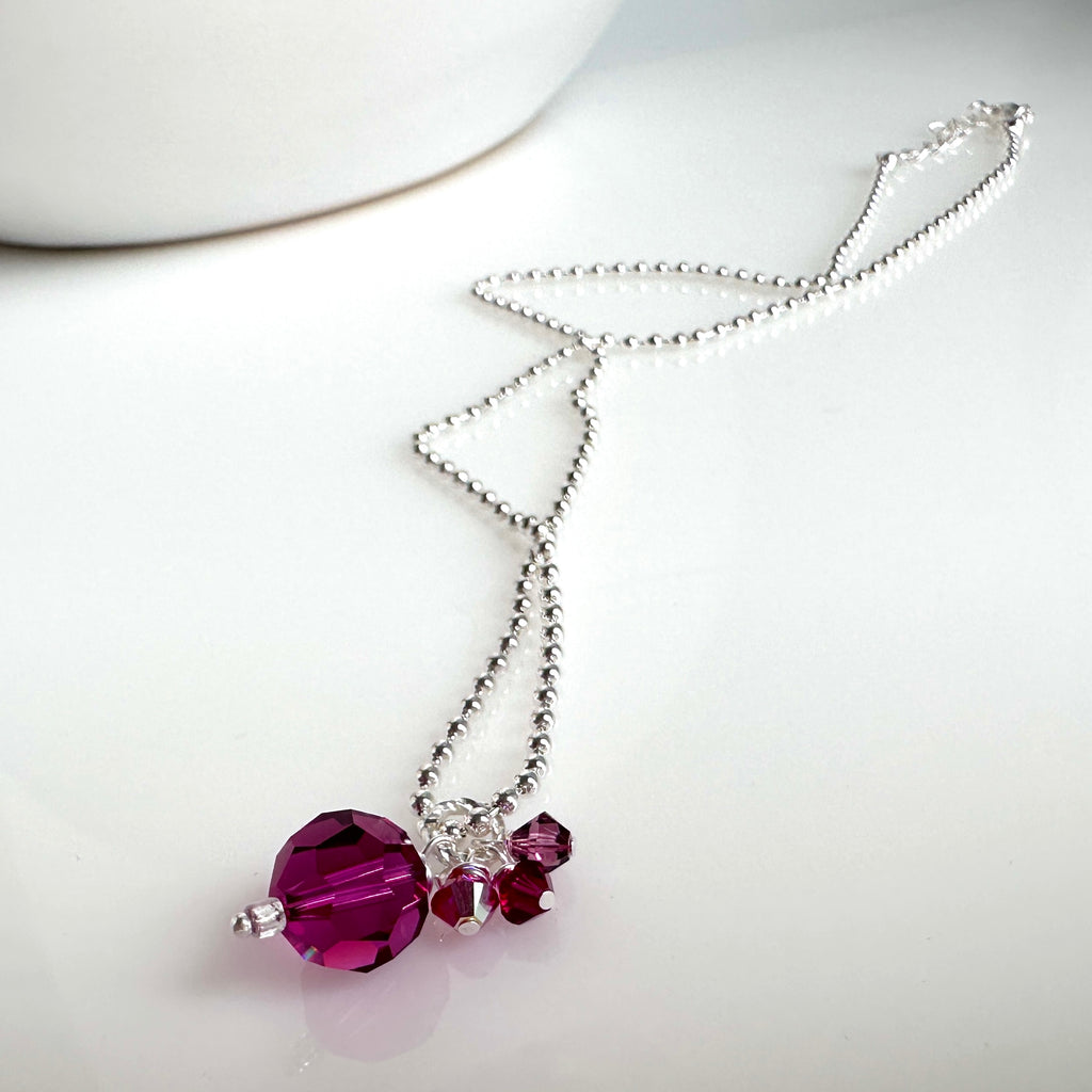 "Disco" Necklace - Fucsia