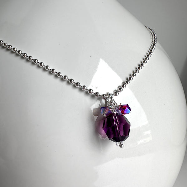 "Disco" Necklace - Purple