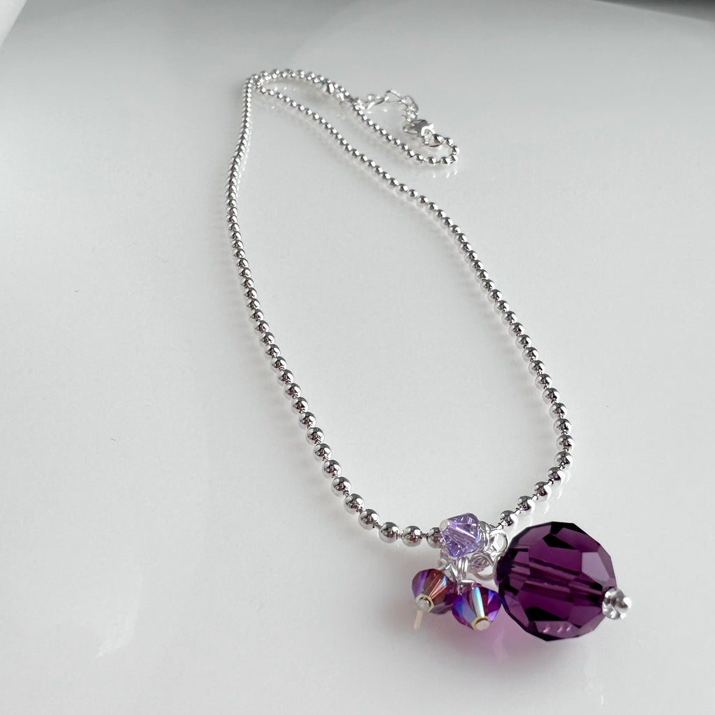 "Disco" Necklace - Purple