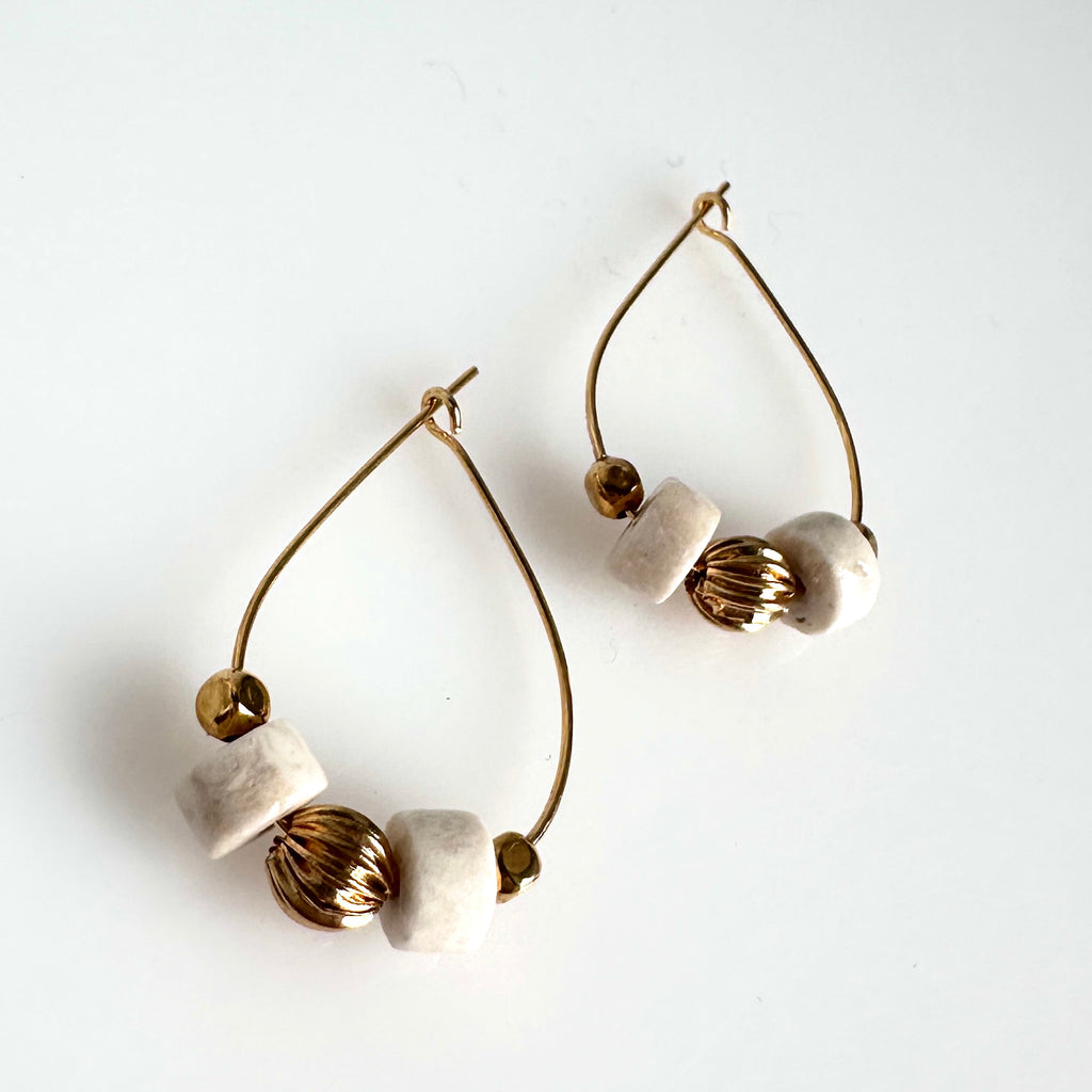 "Subtle Ring To It" Earrings - White