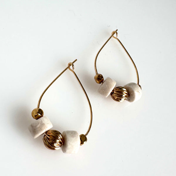 "Subtle Ring To It" Earrings - White