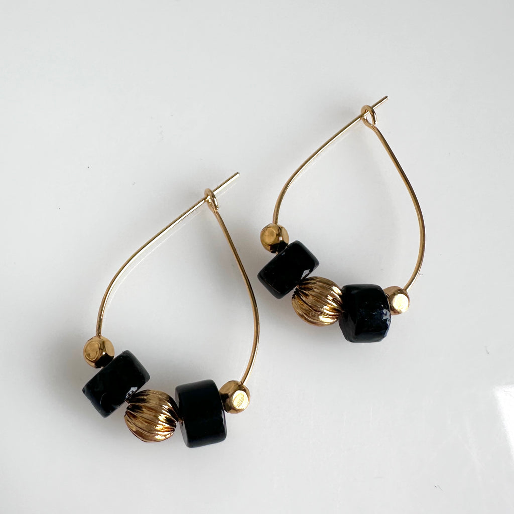 "Subtle Ring To It" Earrings - Black