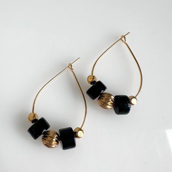 "Subtle Ring To It" Earrings - Black