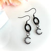 "Dark Crescent" Earrings