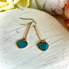 "Heart Strings" (green) Earrings