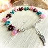 "Faith Drops" Bracelet - Dusty Rose