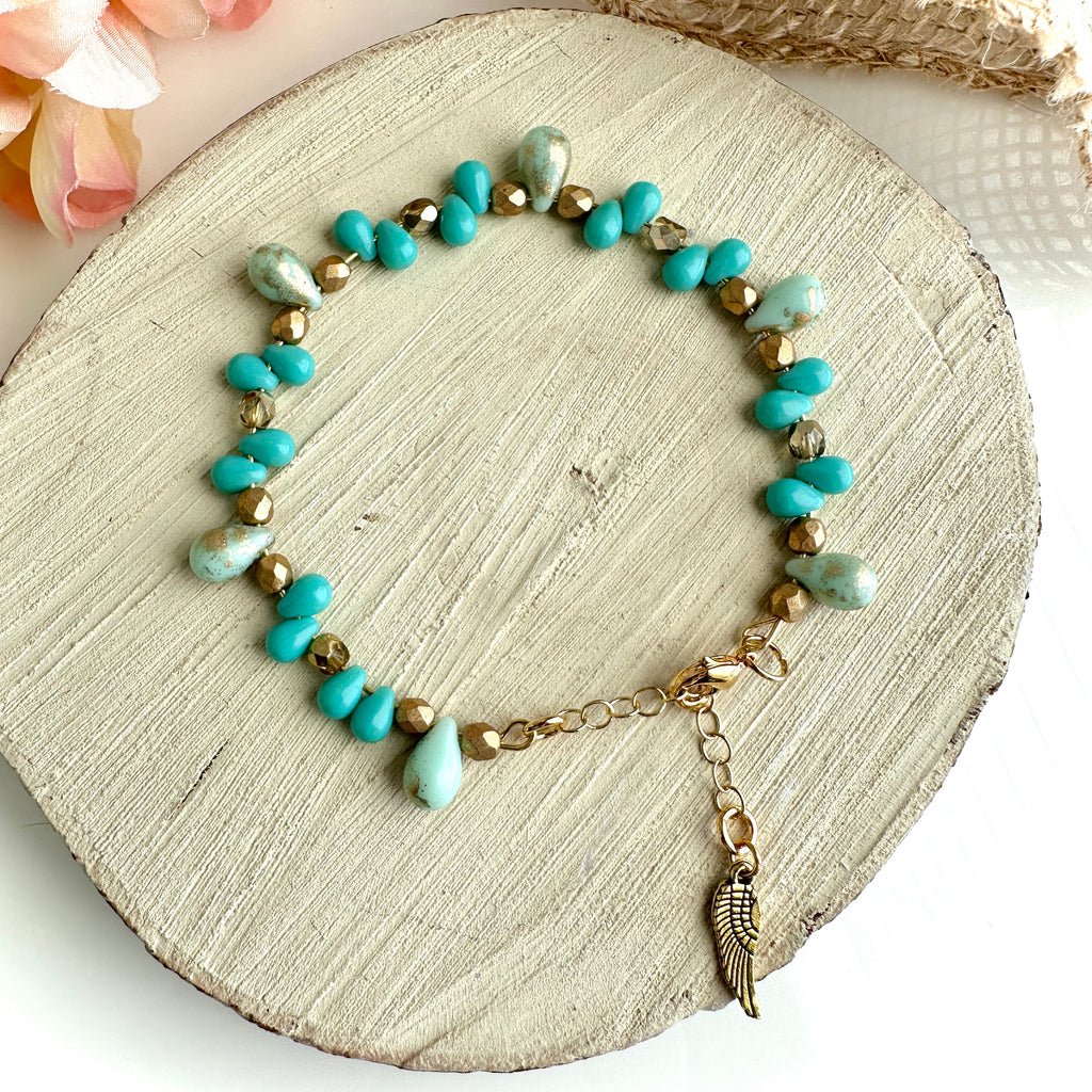 "Faith Drops" Bracelet - Turquoise