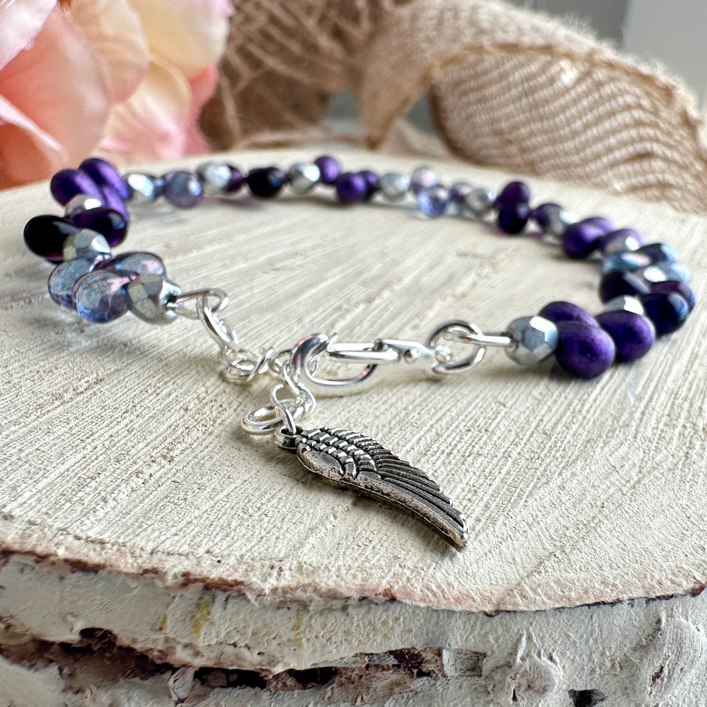 "Faith Drops" Bracelet - Lilac