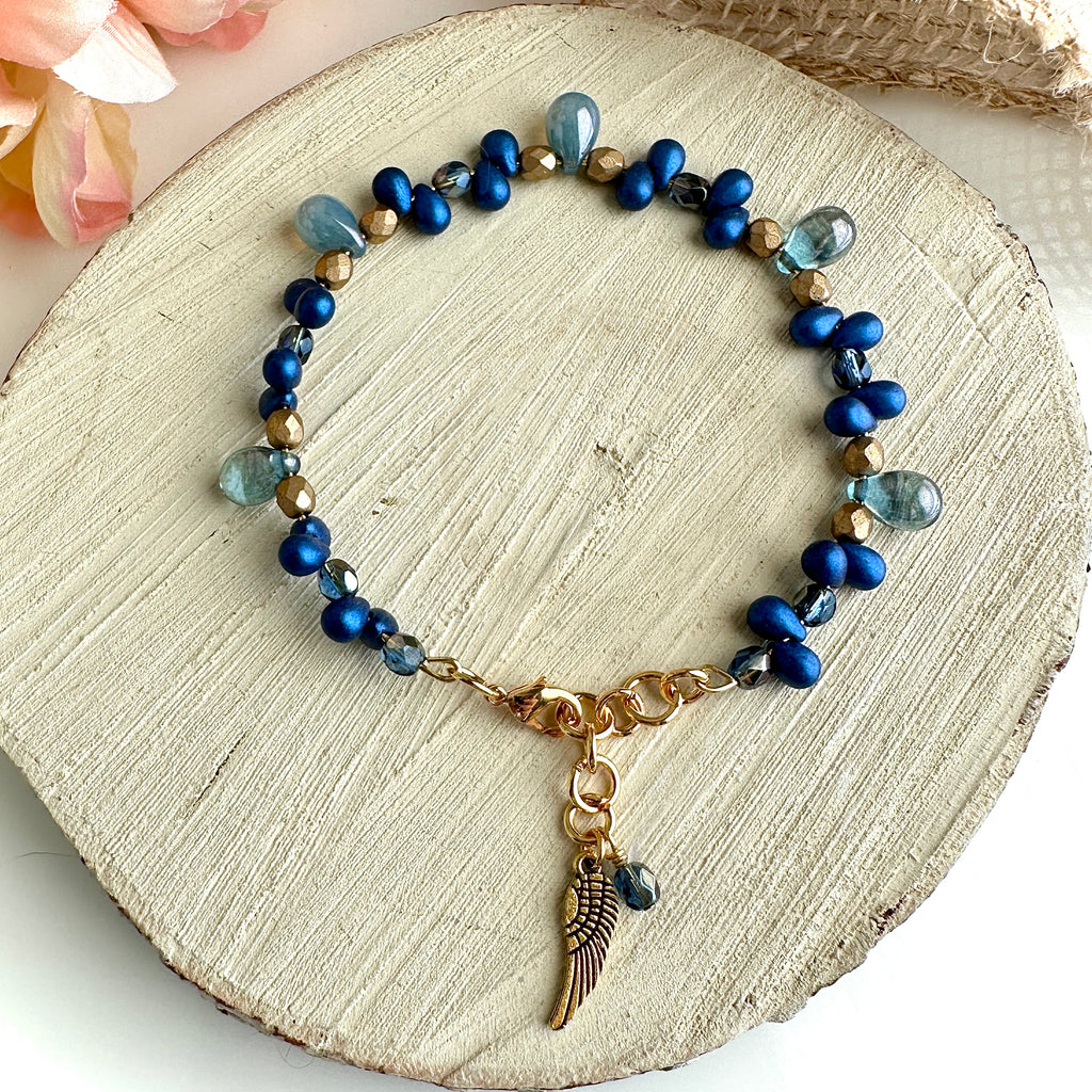 "Faith Drops" Bracelet - Little Blue