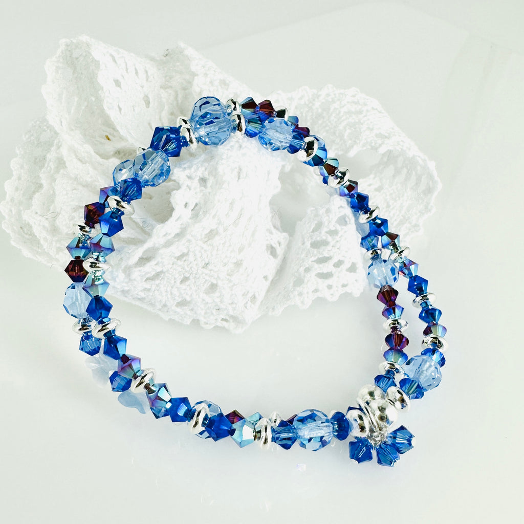 Blue Bird Heart Bracelet