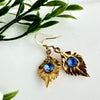 "Leaf Light" Earrings - Blue