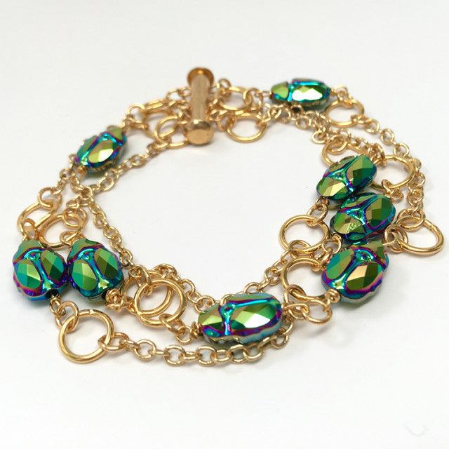 "Scarab Beauty" Swarovski Crystal Bracelet