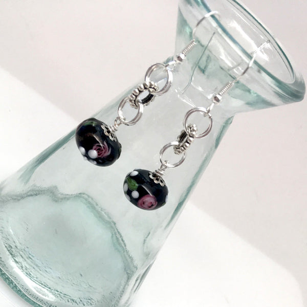 "Midnight Rose" Earrings