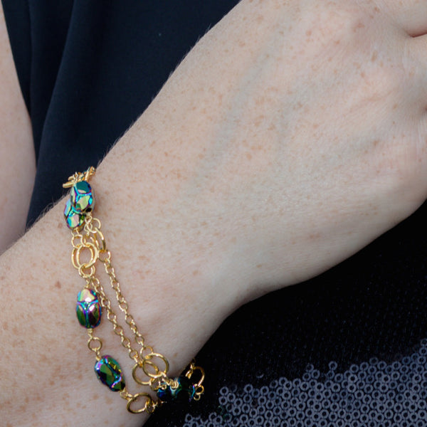 "Scarab Beauty" Swarovski Crystal Bracelet