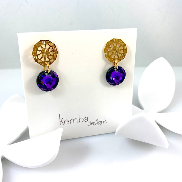 "Light Bright 4" Earrings (Grape)