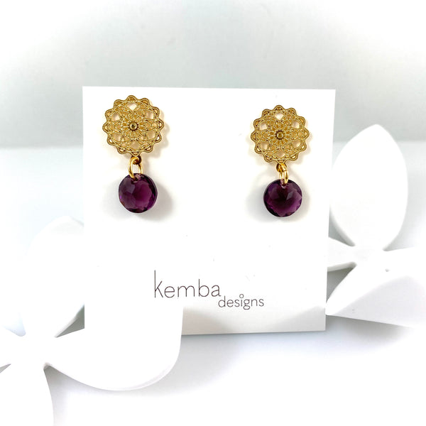 "Light Bright 1" Earrings (Purple)