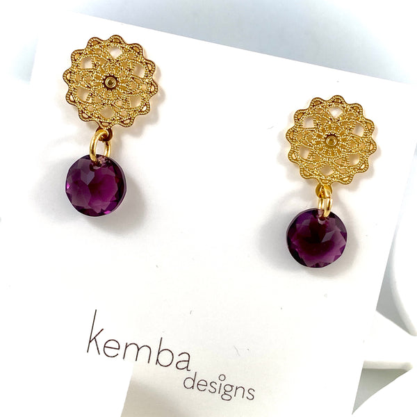 "Light Bright 1" Earrings (Purple)