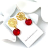 "Light Bright 3" Earrings (Red)