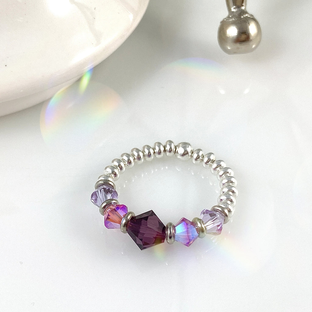 "Glitter Me" (Lilac) Ring