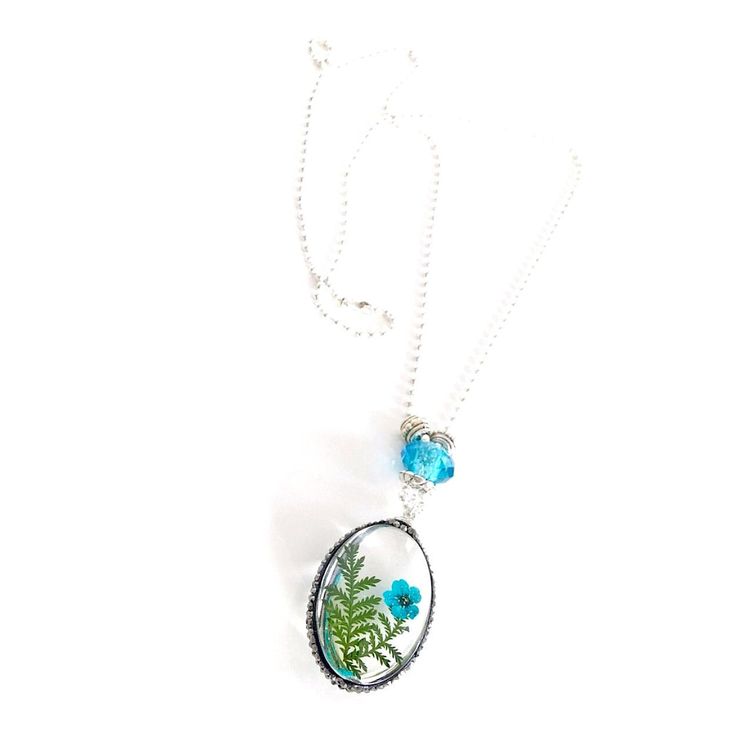 "Lost  Garden" Pendant Necklace (Turquoise)