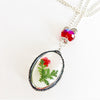 "Lost  Garden" Pendant Necklace (Red)