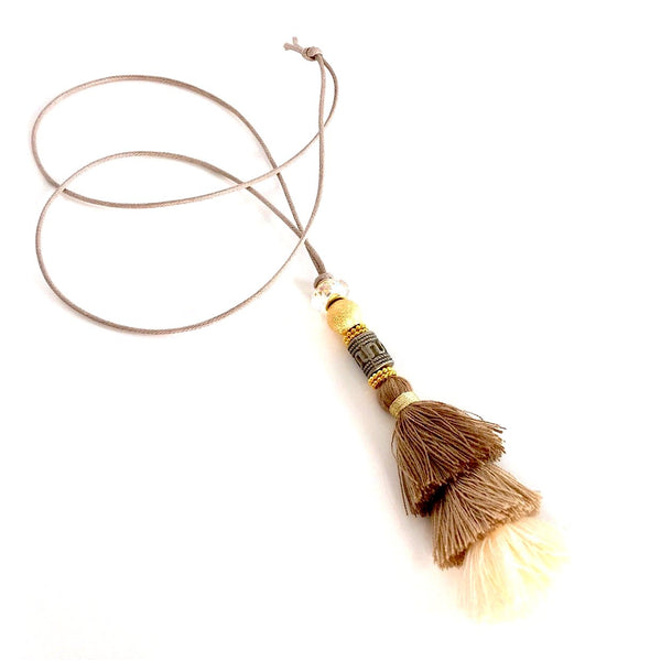 "Duster Tassel" Necklace (Natural)