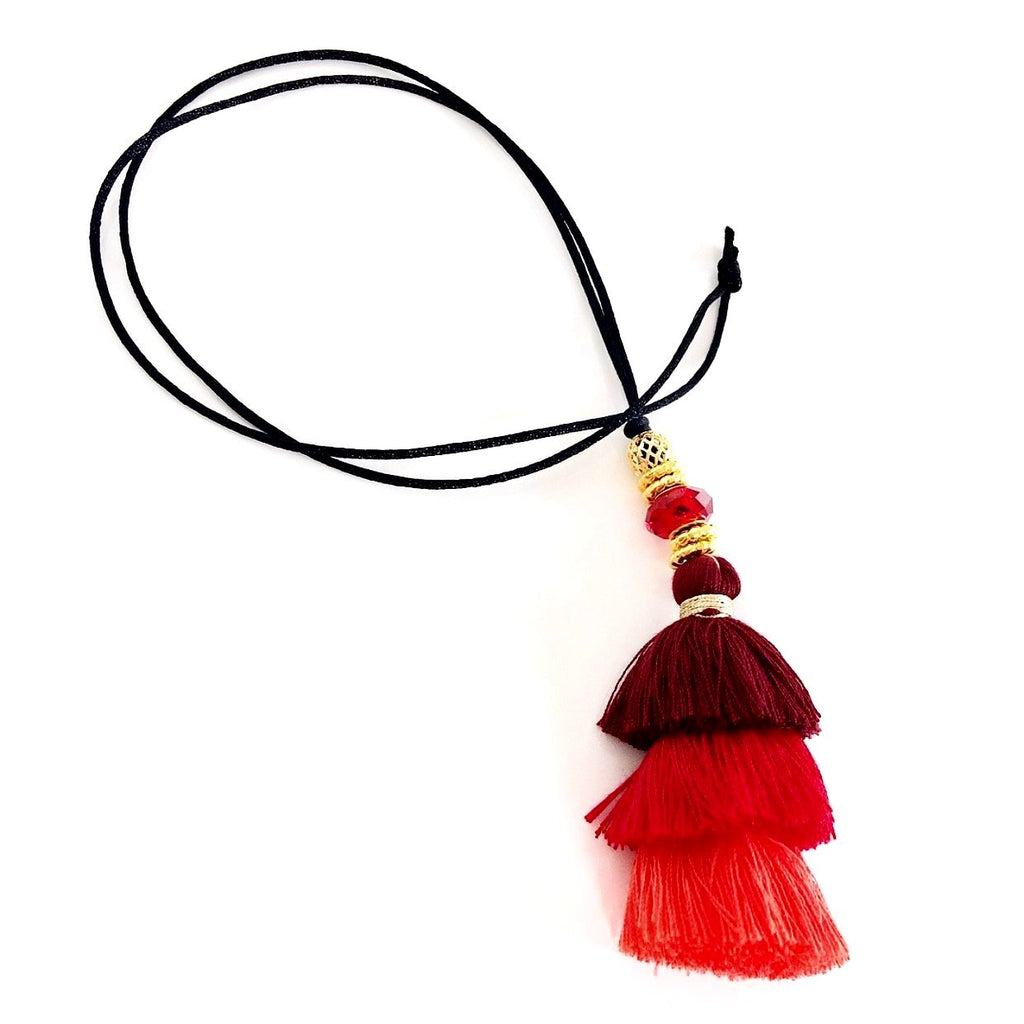 "Duster Tassel" Necklace (Rouge)