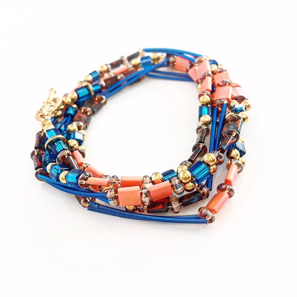 "Glass Tile" Wrap Bracelet (Party Mix)