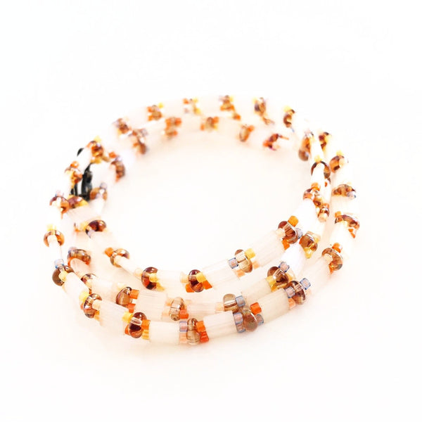 "Glass Tile" Wrap Bracelet (Creamcicle)