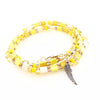 "Glass Tile" Wrap Bracelet (Yellow)