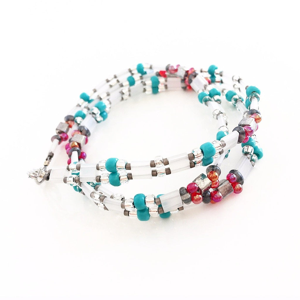 "Glass Tile" Wrap Bracelet (Jingle Bells)