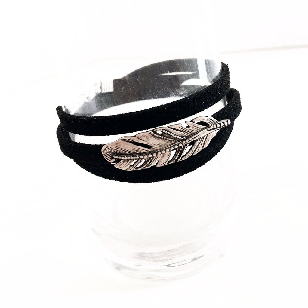 "Feathered" Wrap Bracelet