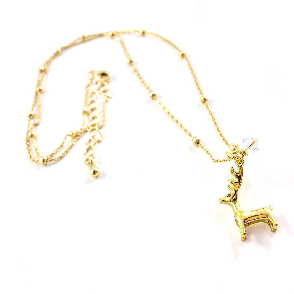 "Little Reindeer" Necklace (Gold)
