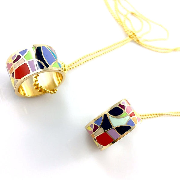 "Mosaic Ring" Necklace