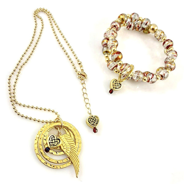 "When the Angels Gathered" (gold-finish) Bracelet