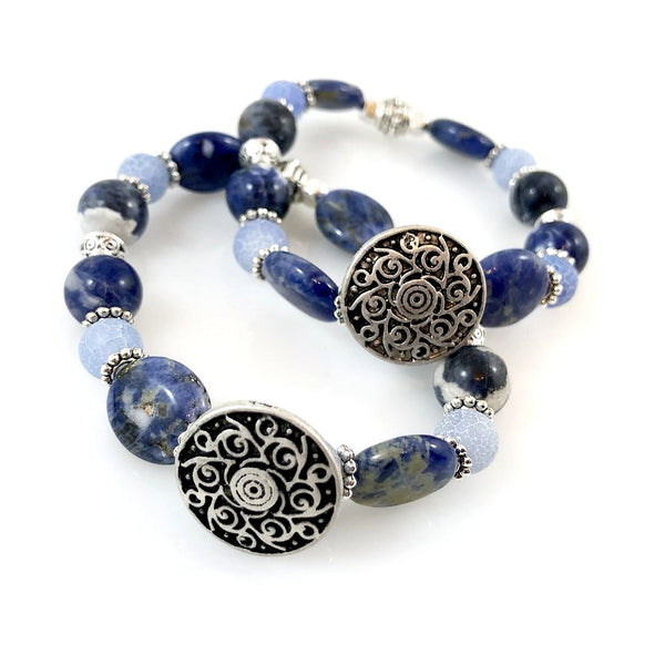 "Be Happy" Bracelet (Blue)