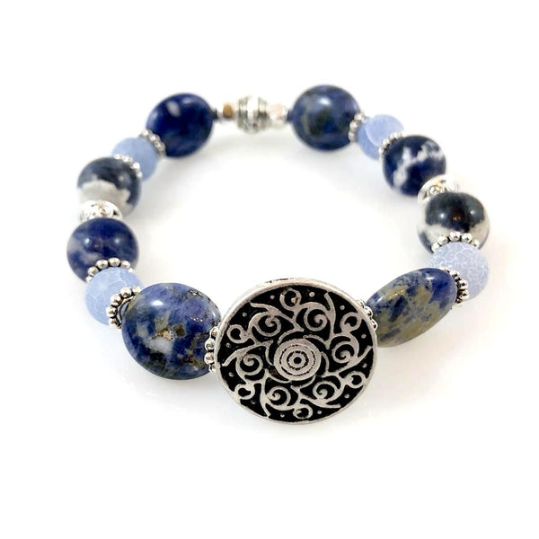 "Be Happy" Bracelet (Blue)