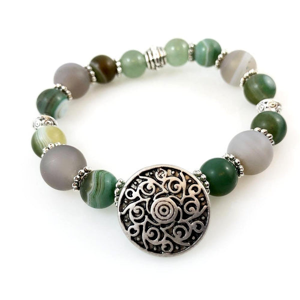 "Be Happy" Bracelet (Green)