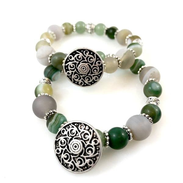 "Be Happy" Bracelet (Green)